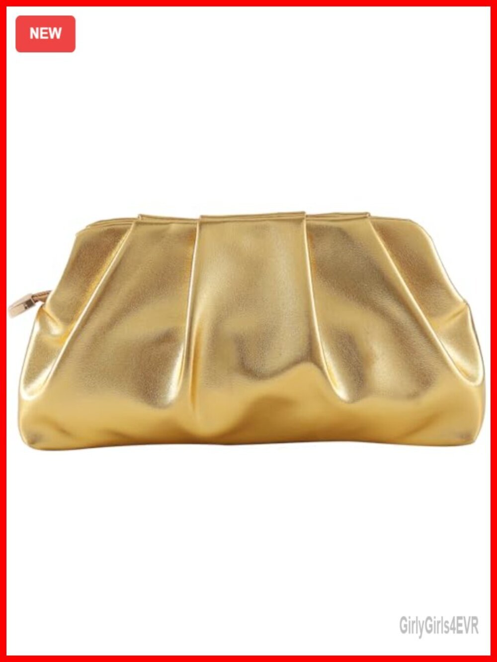 Ruched Clutch Purse Detachable Chain Crossbody Bag